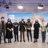 Foto de familia cos colectivos que participan en REGA 22 (Fotos: Óscar Corral)